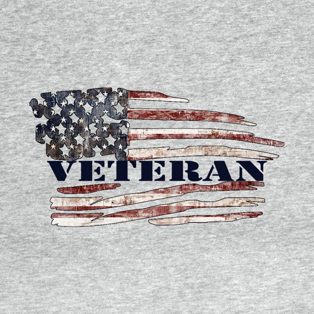 Veteran with American Flag by MonarchGraphics